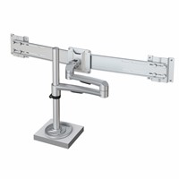 Hold Dual Monitor Arm 24 - 2×4 kg, dual bar, grommet mounting, s